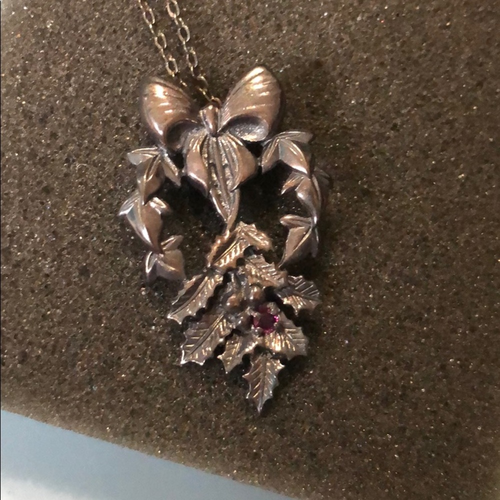 Franklin Mint the love so true ruby pendant vintage